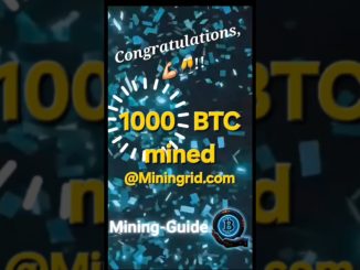 💥CONGRATS to @miningrid.com 🥂 , the  🌱tech for #success 💪🏼🥂!!! 🔥1000 $BTC mined 🔥
