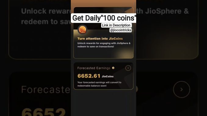 😬"Daily 100 Coins in Jiosphere?! Try This Now 🤯" #jiocoin #crypto #mining #shorts #viralshorts