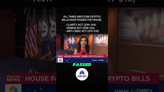 All three crypto bills pass house, historic day