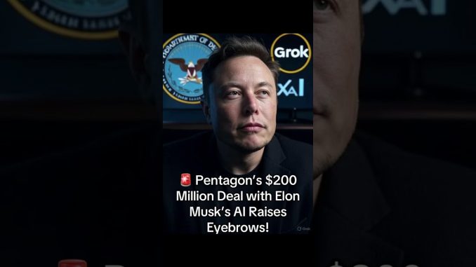 🚨 Pentagon’s $200 Million Deal with Elon Musk’s AI Raises Eyebrows!