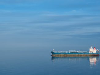 Illustrative image of tanker for article on AI sea navigation aids.