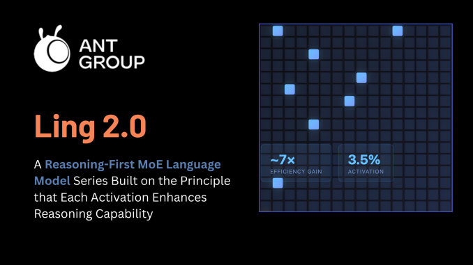 Ant Group Releases Ling 2.0: A Reasoning-First MoE Language Model Ant Group Releases Ling 2.0: A Reasoning-First MoE Language Model Series Built on the Principle that Each Activation Enhances Reasoning Capability