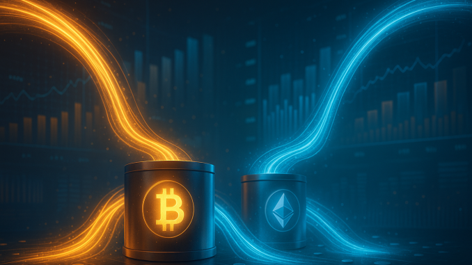 Bitcoin, ETH Lead Record $6 Billion Flows Into Crypto Funds Bitcoin & Ethereum