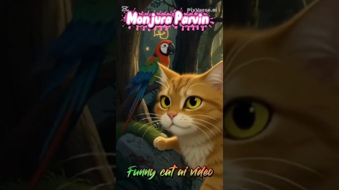 Funny cat ai video #cat #cartoon #animals #superhero #funny #cute #ai #news #shortvideo