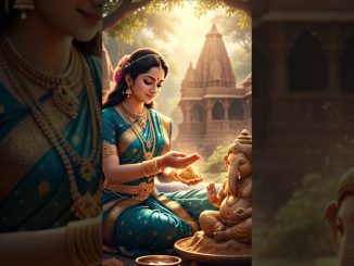 Lord Ganesha – The Light That Guides Us 🙏✨ | Divine AI Story | Ganpati Bappa Morya 🌸