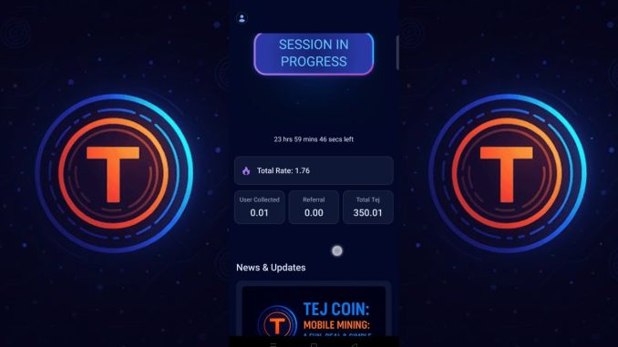 Tej network coin - Tej Crypto Mobile mining app - Free Crypto on Your Smartphone - New mining app