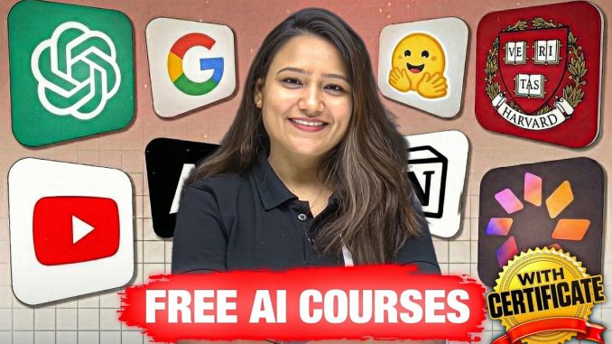 10 FREE AI Courses for Absolute Beginners in 2025 | Tips to Get Free Certificate as Well 😱