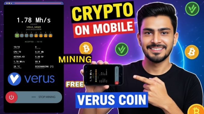 Mobile Mining For Beginners | Verus Miner | Real Crypto Earning