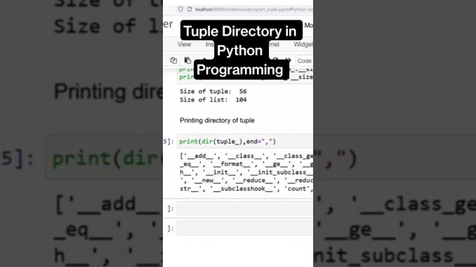 Tuple Directory Trick Every Python Beginner Should Know #python #ai